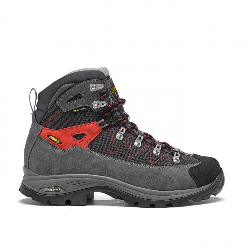 Asolo Finder GV ML Womens Hiking Boot - Grey/Gunmetal/Poppy Red - Image 3