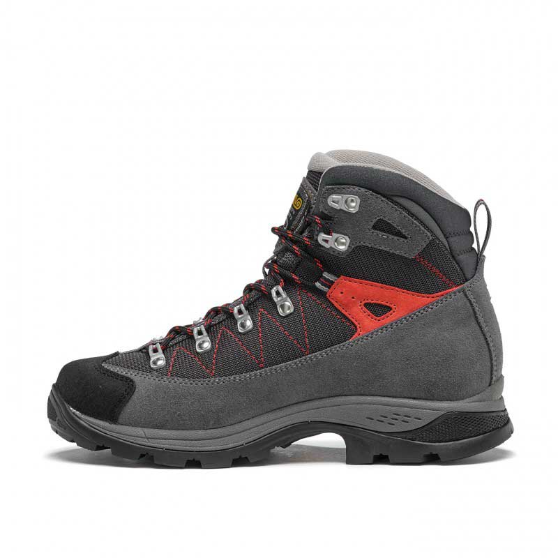 Asolo Finder GV ML Womens Hiking Boot - Grey/Gunmetal/Poppy Red - Image 5