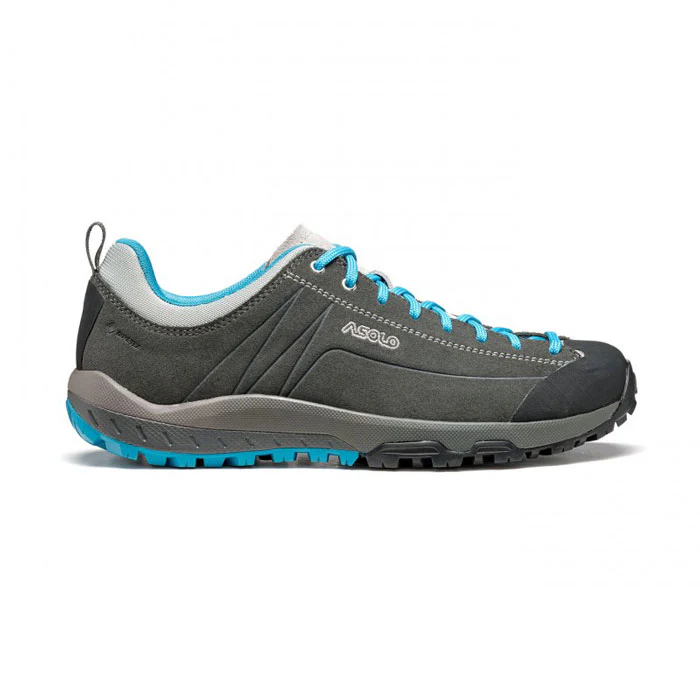 Asolo Space GV Womens Hiking Shoe - Graphite/Cyan Blue - Image 3