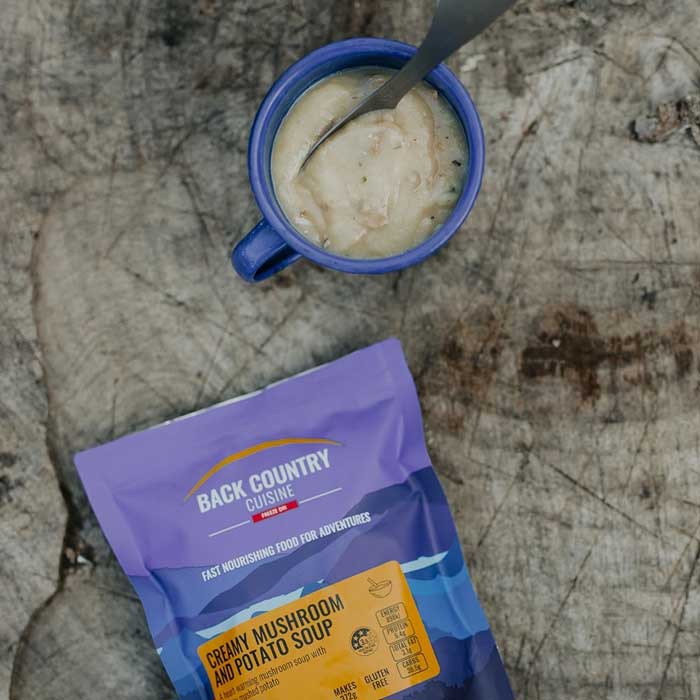 Back Country Cuisine Freeze Dried Food - Creamy Mushroom and Potato Soup - Image 2
