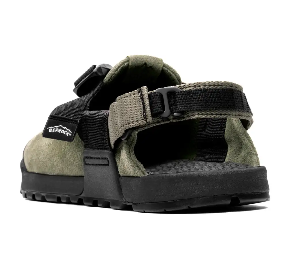 Bedrock Sandals Mountain Clog Suede Leather - Sagebrush - Image 3