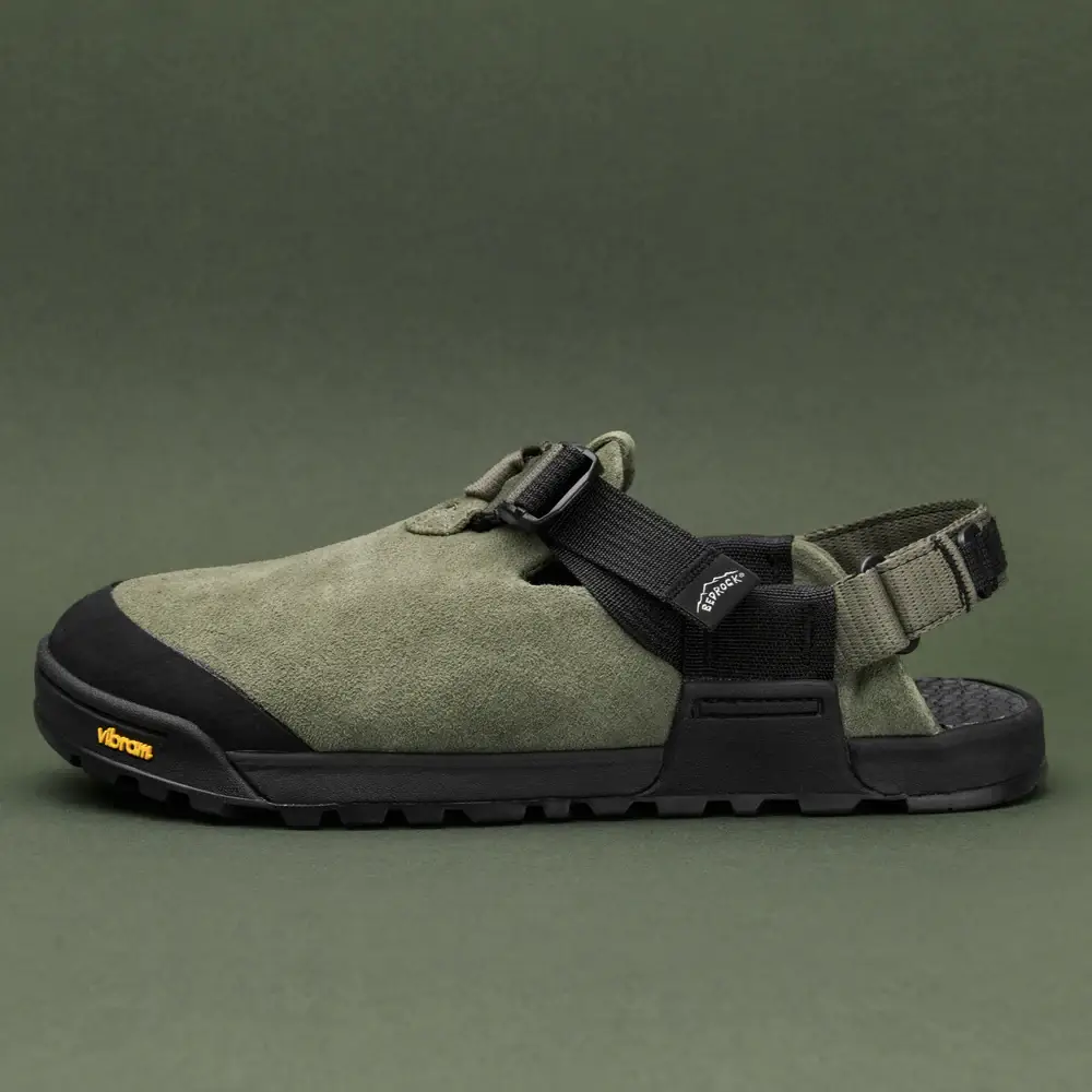 Bedrock Sandals Mountain Clog Suede Leather - Sagebrush - Image 5
