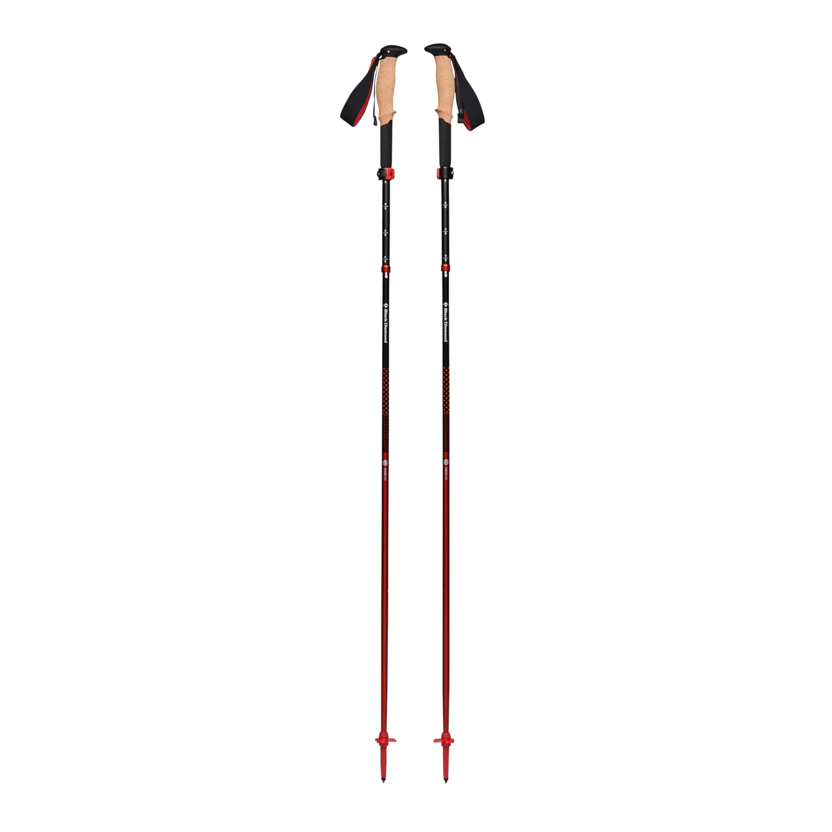 Black Diamond Pursuit FLZ Trekking Poles Black/Octane - Image 2