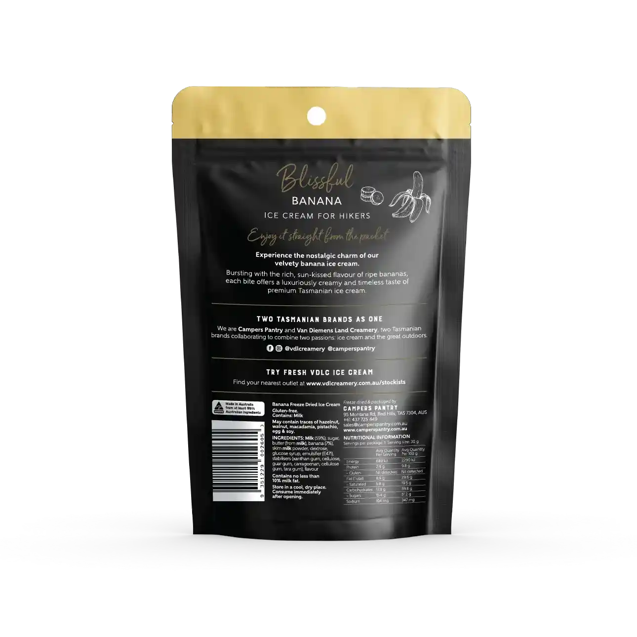 Campers Pantry Banana Ice Cream - Single 30g - Image 2