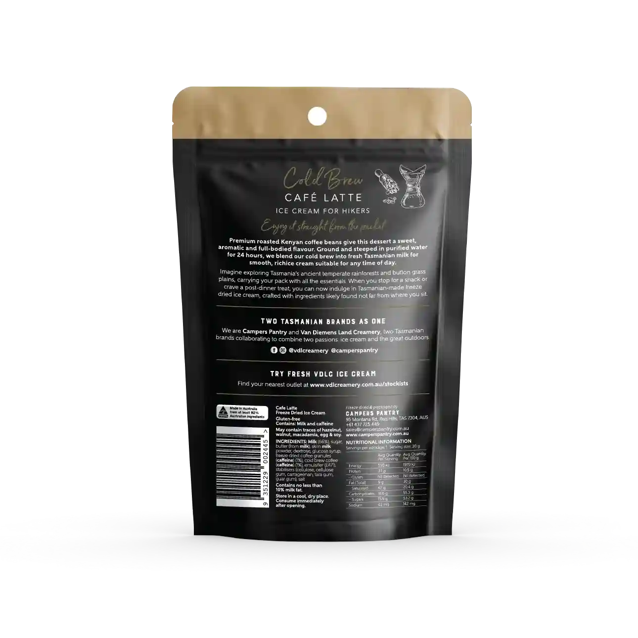 Campers Pantry Café Latte Ice Cream - Single 30g - Image 2