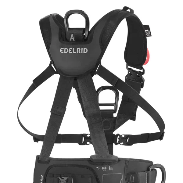 Edelrid Vertic Triple Lock II Industrial Body Harness - Black - Image 6