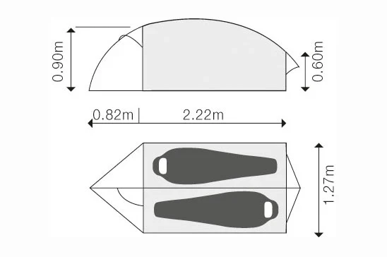 Exped Polaris 2 Person Tent - Yellow Terracotta - Image 4
