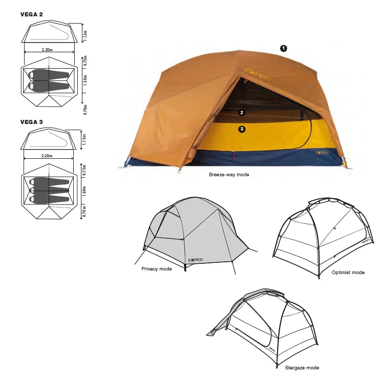 Exped Vega 3 Hiking Tent - Image 3
