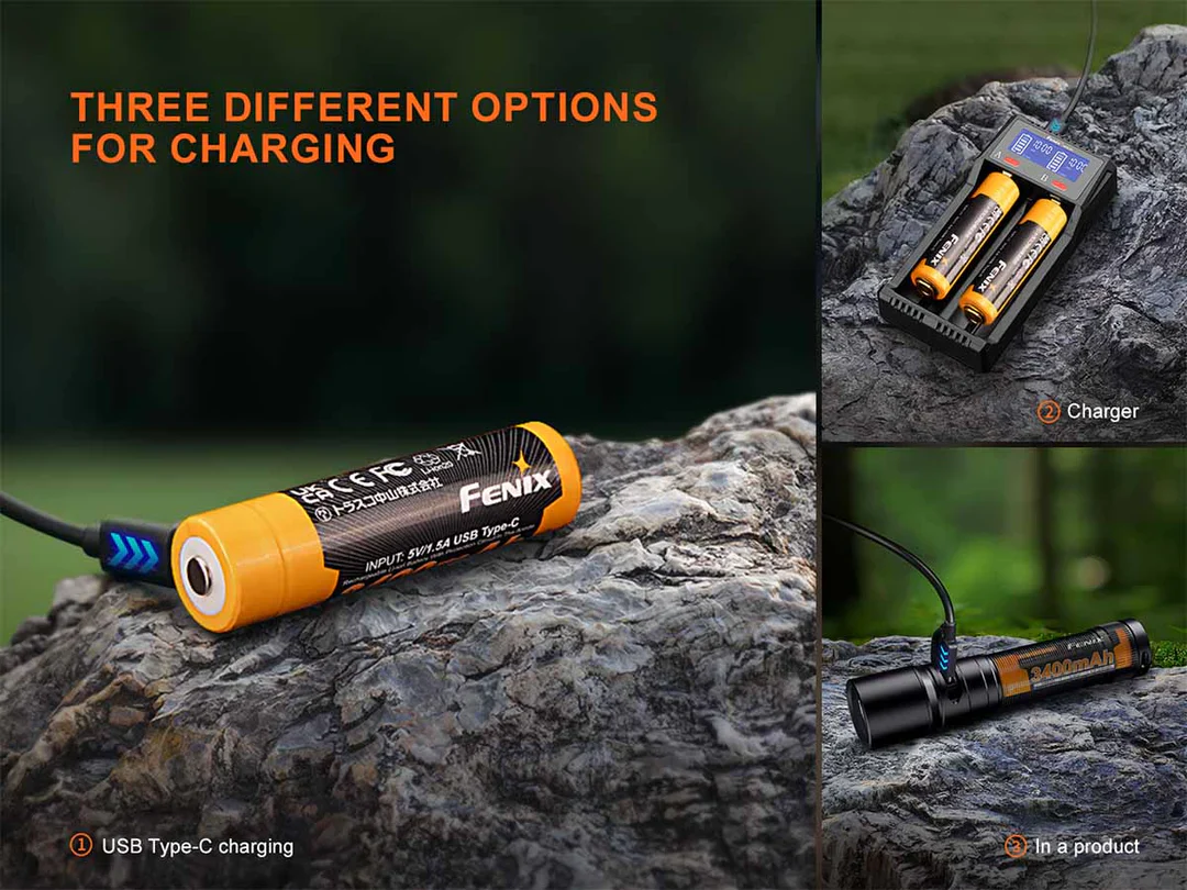 Fenix ARB-L18-3400U USB Charging 18650 Battery (3400mAh) - Image 4