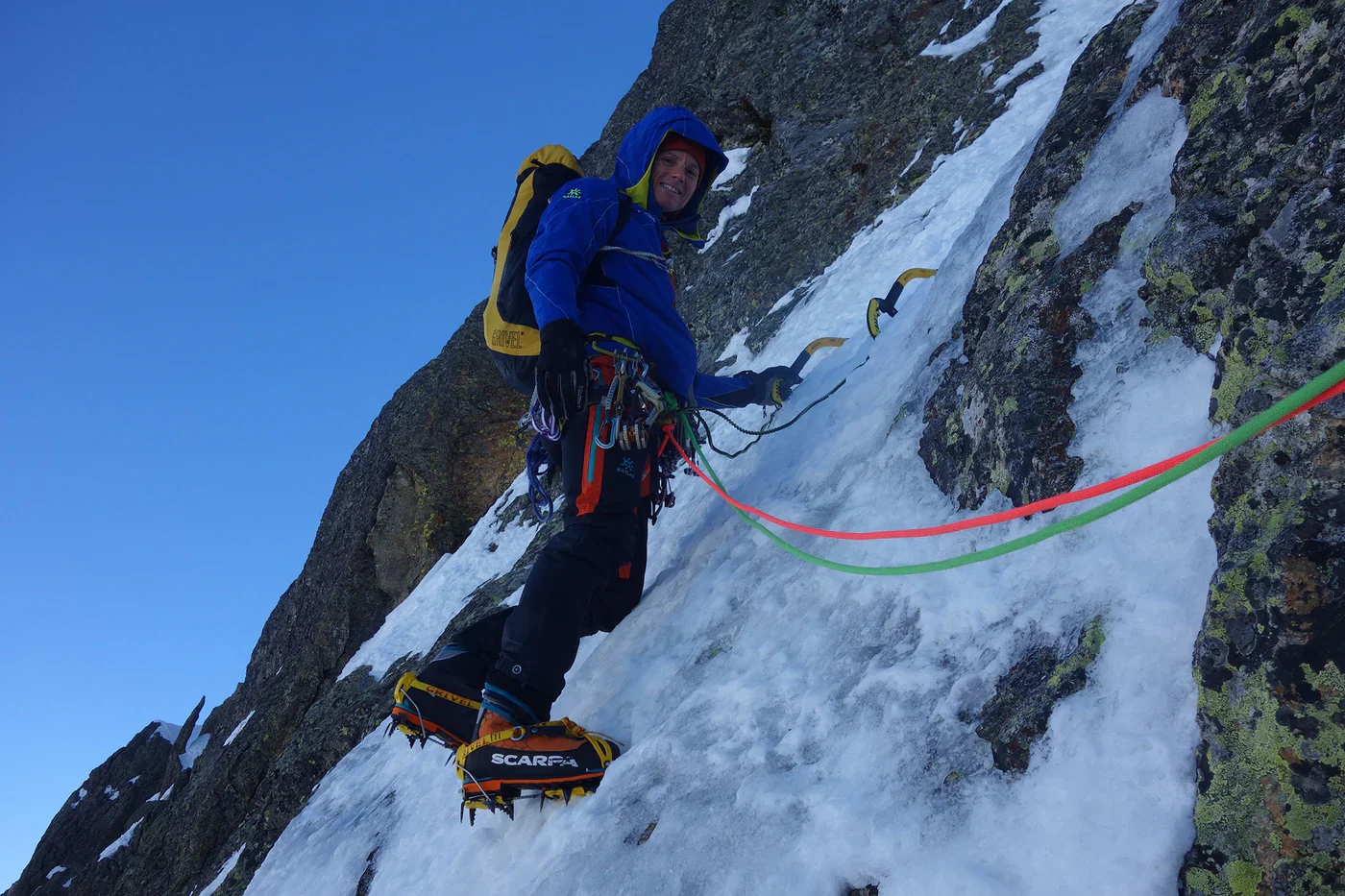 Grivel G12 DualMatic EVO with Antibott Mountaineering Crampons - Image 7