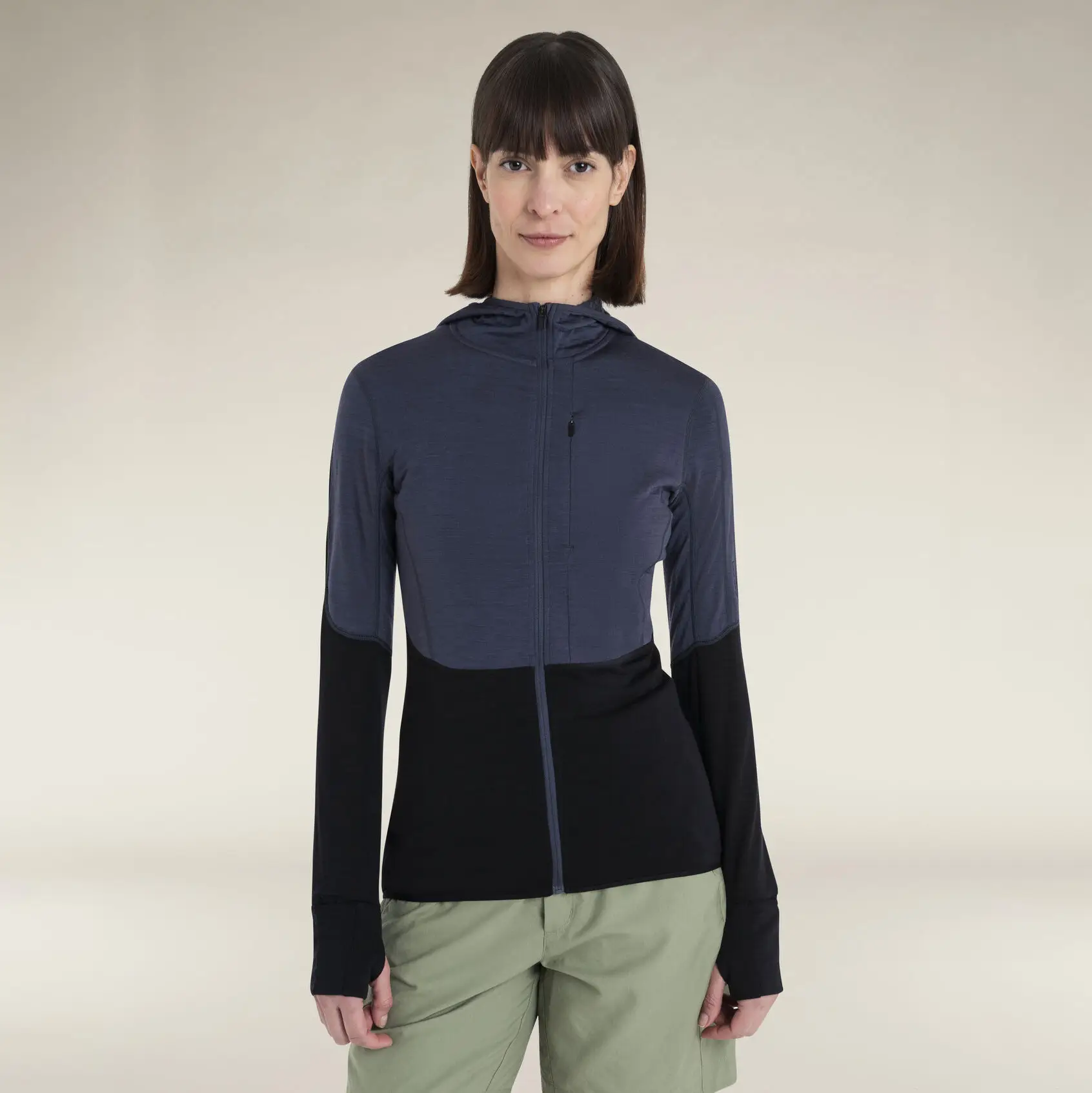 Icebreaker 200 Realfleece Descender Long Sleeve Womens Hooded Jacket