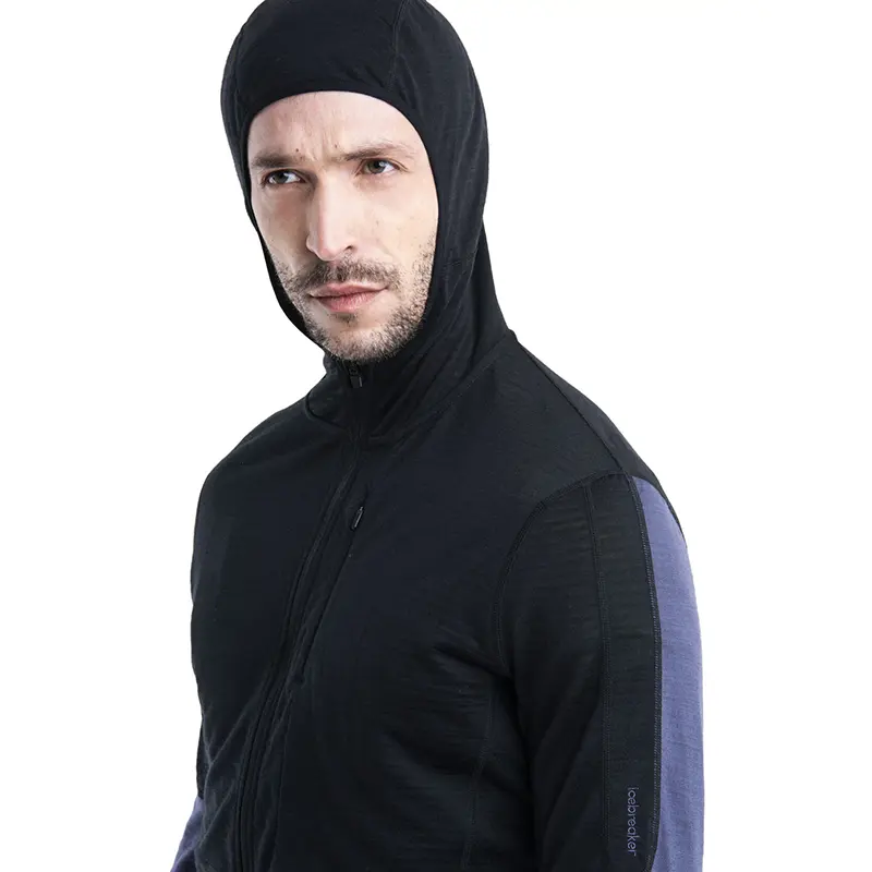 Icebreaker Merino Blend 200 Descender Mens Long Sleeve Zip Hoodie - Image 3