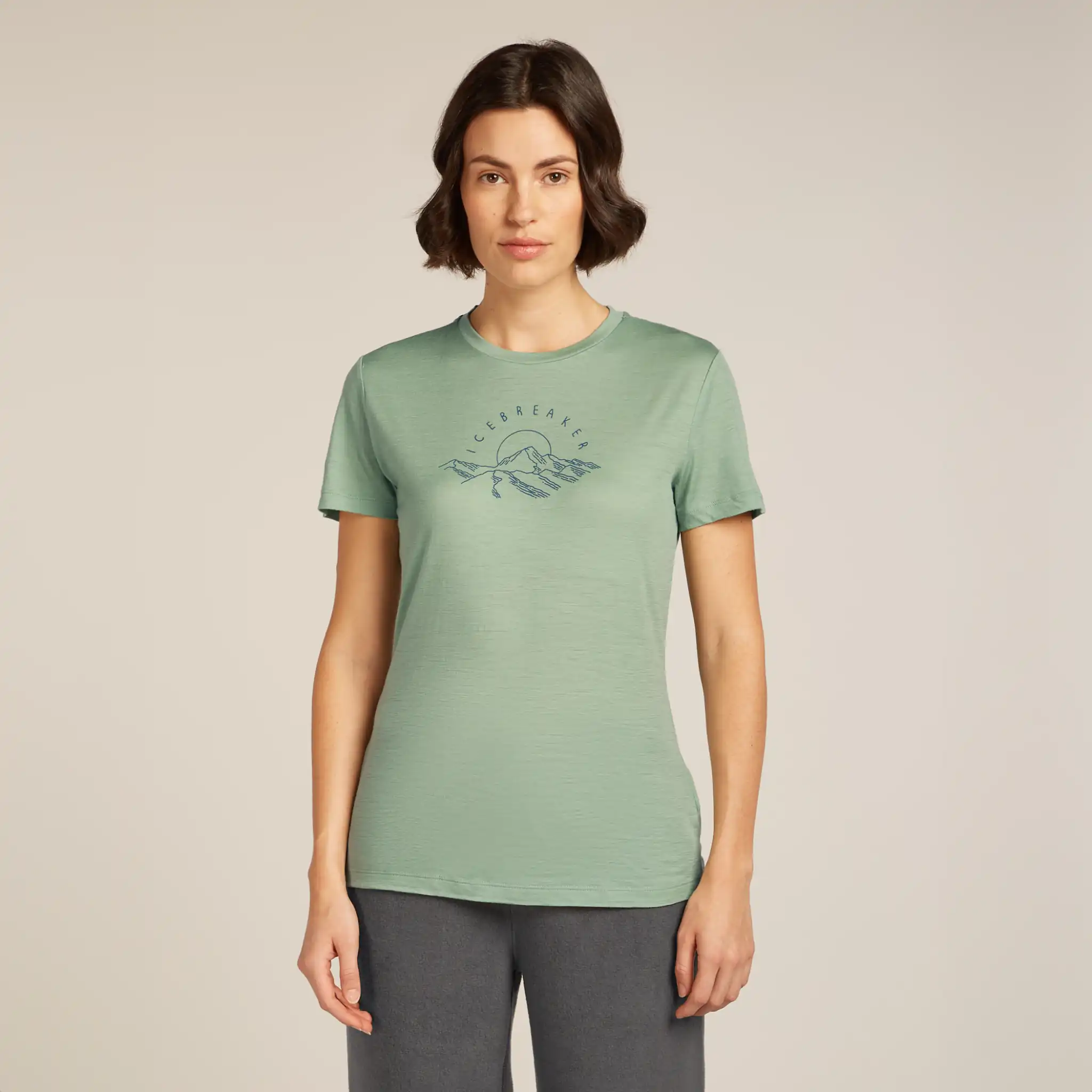 Icebreaker Merino 150 Tech Lite III Sunrise Summit Womens Short Sleeve Shirt