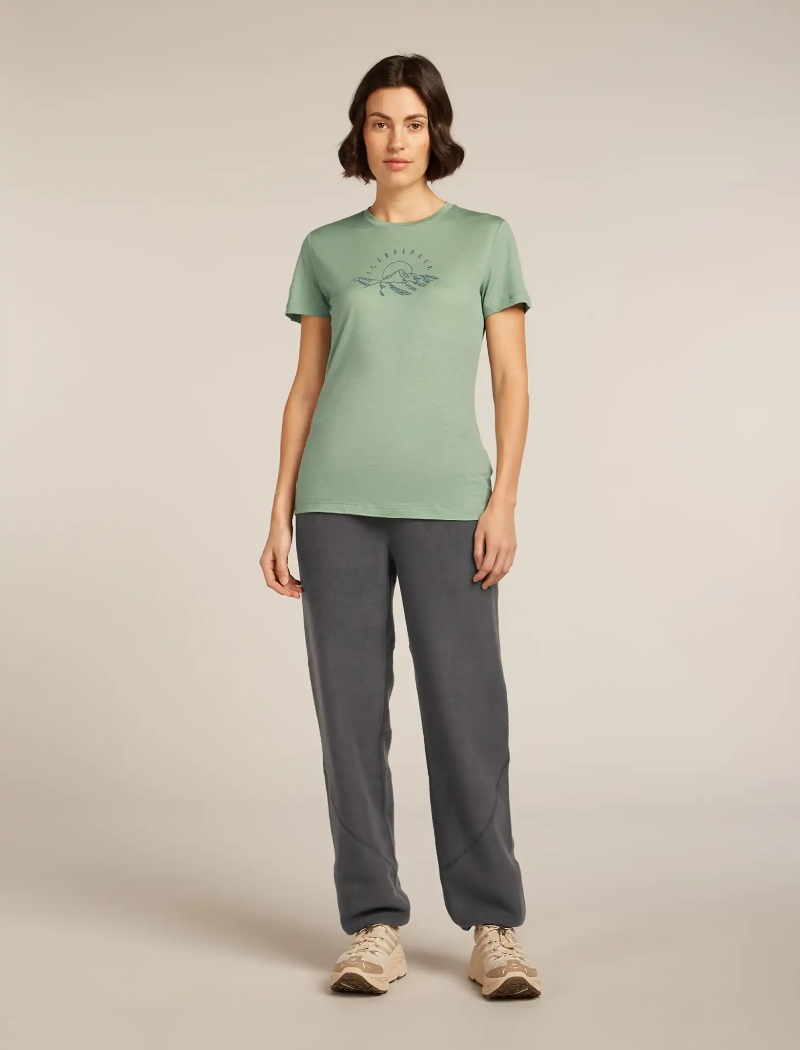 Icebreaker Merino 150 Tech Lite III Sunrise Summit Womens Short Sleeve Shirt - Image 4