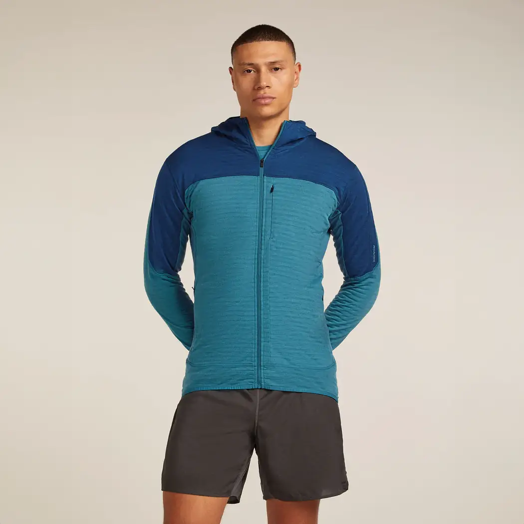 Icebreaker Merino Blend 300 RealFleece Descender Mens Hooded Jacket