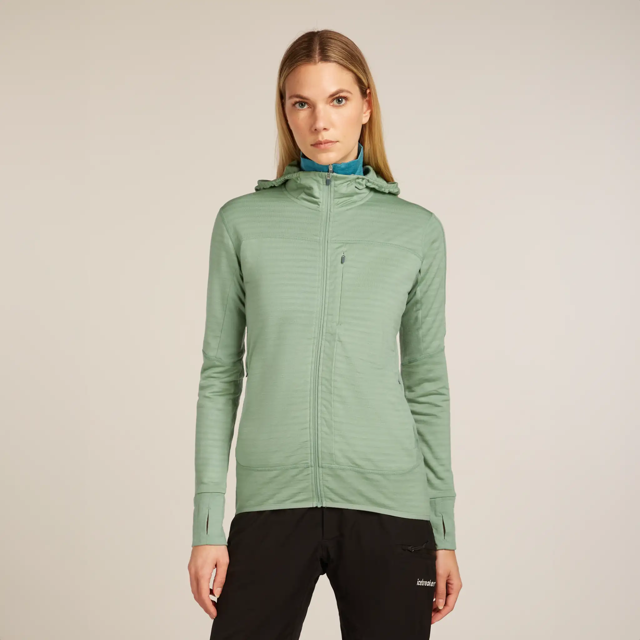 Icebreaker Merino Blend 300 RealFleece Descender Womens Hooded Jacket