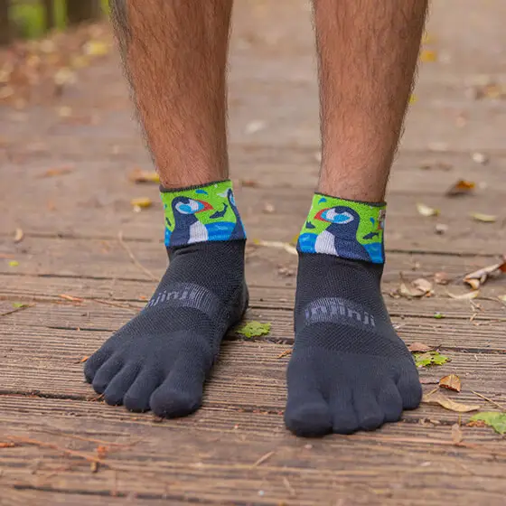 Injinji Artist Designed Mens Mini-Crew Socks - Puffins - Image 2