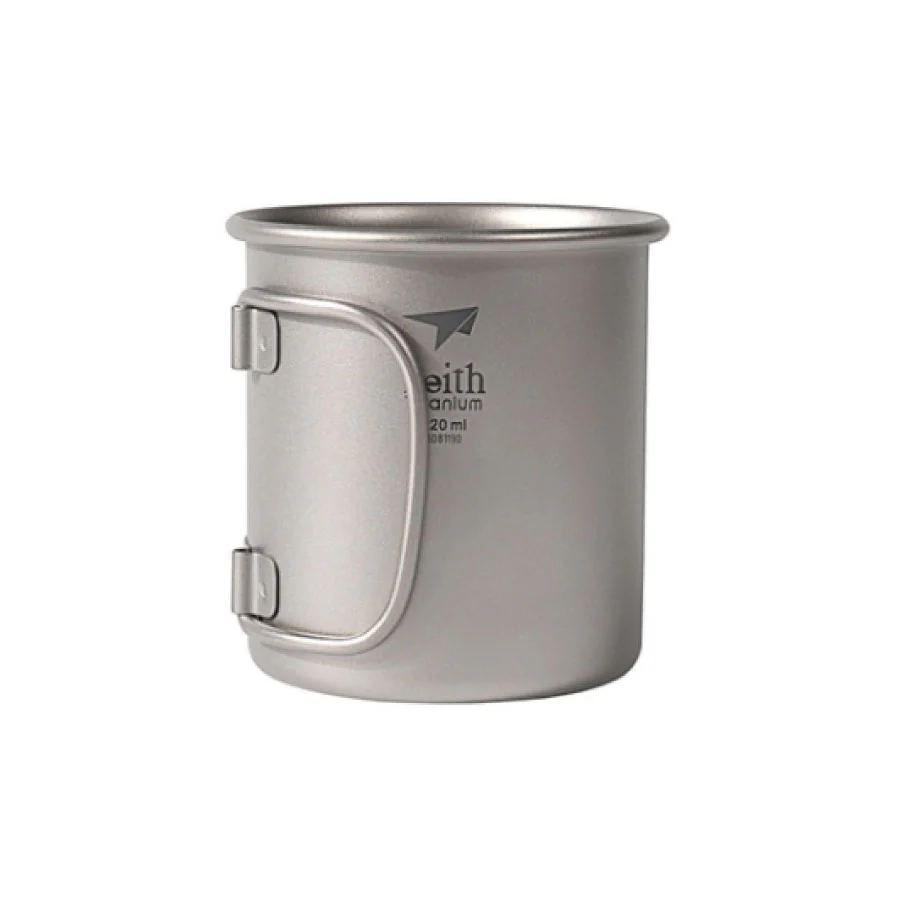 Keith Single-Wall Titanium Mug with Folding Handle - Image 2
