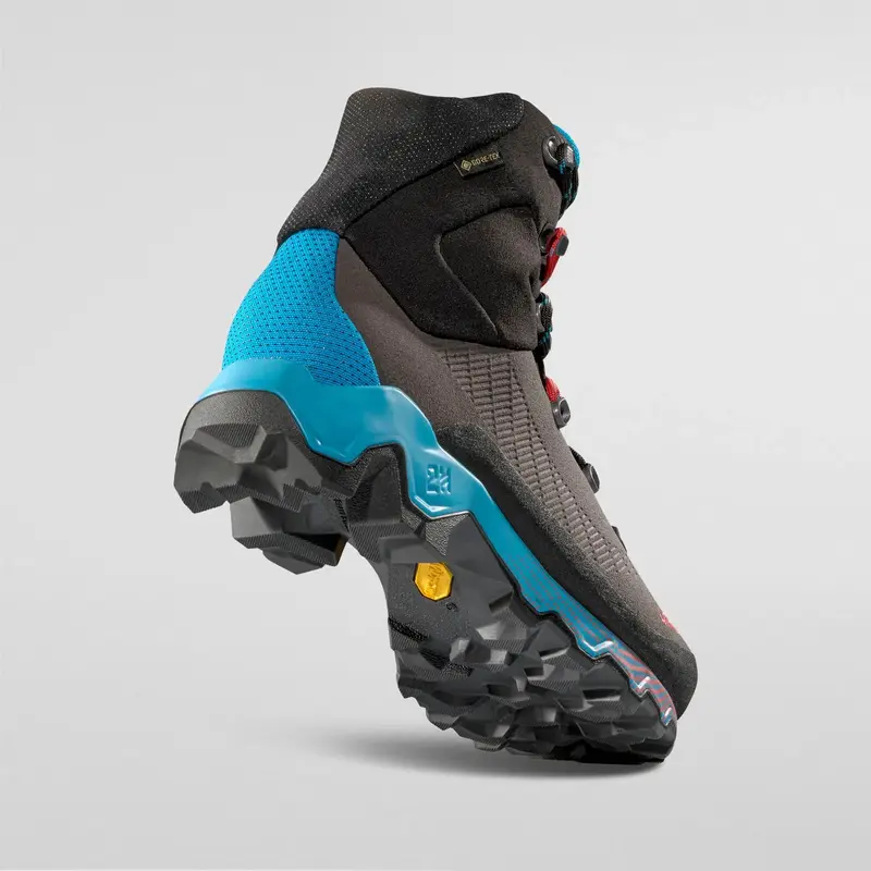 La Sportiva Aequilibrium Trek GTX Womens Hiking Boot - Carbon/Malibu Blue - Image 3