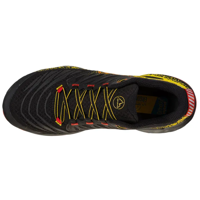 La Sportiva Akasha II Mens Trail Running Shoe - Black/Yellow - Image 3