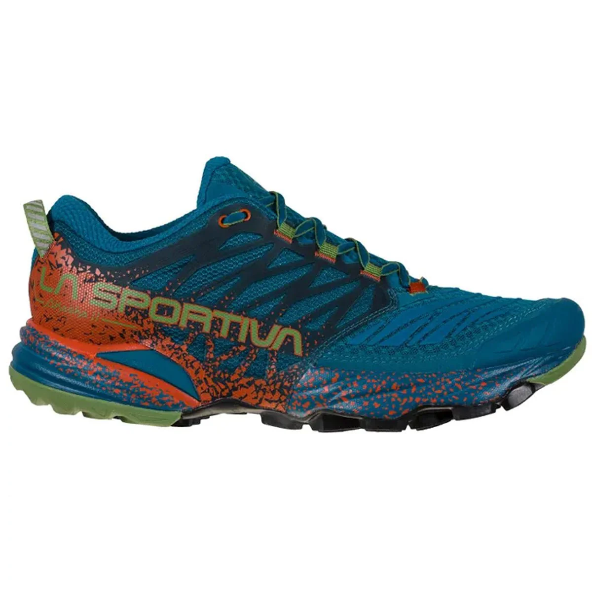 La Sportiva Akasha II Mens Trail Running Shoe - Space Blue/Kale - Image 4