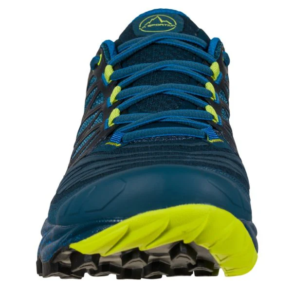 La Sportiva Akasha II Mens Trail Running Shoe - Storm Blue/Lime Punch - Image 4
