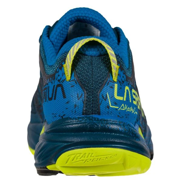 La Sportiva Akasha II Mens Trail Running Shoe - Storm Blue/Lime Punch - Image 5
