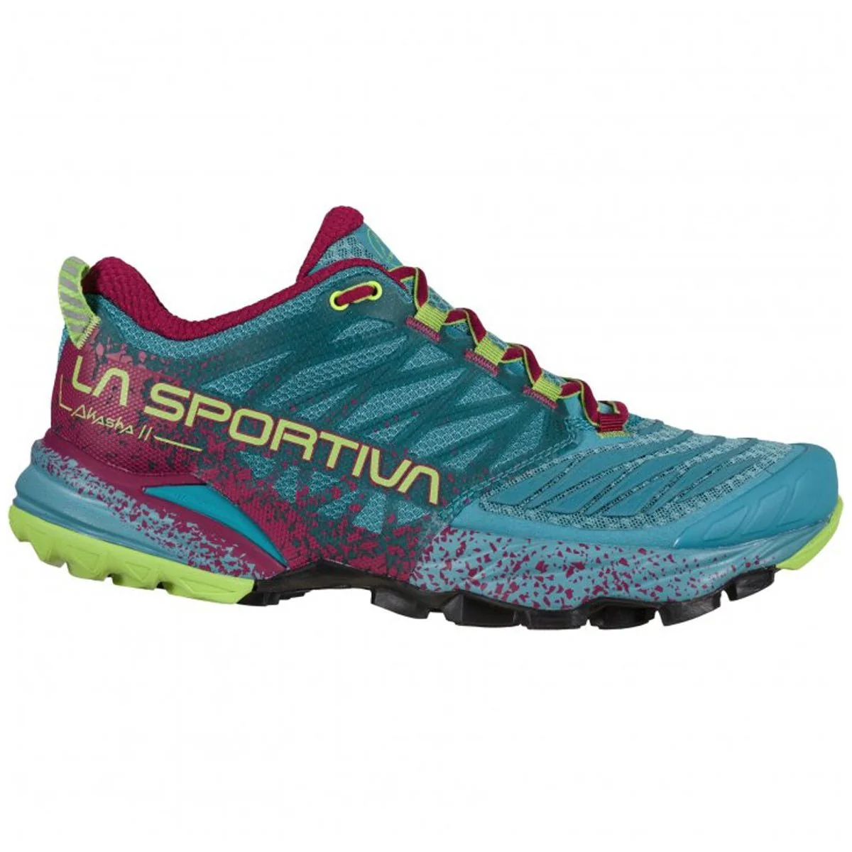 La Sportiva Akasha II Womens Trail Running Shoe - Topaz/Red Plum - Image 4