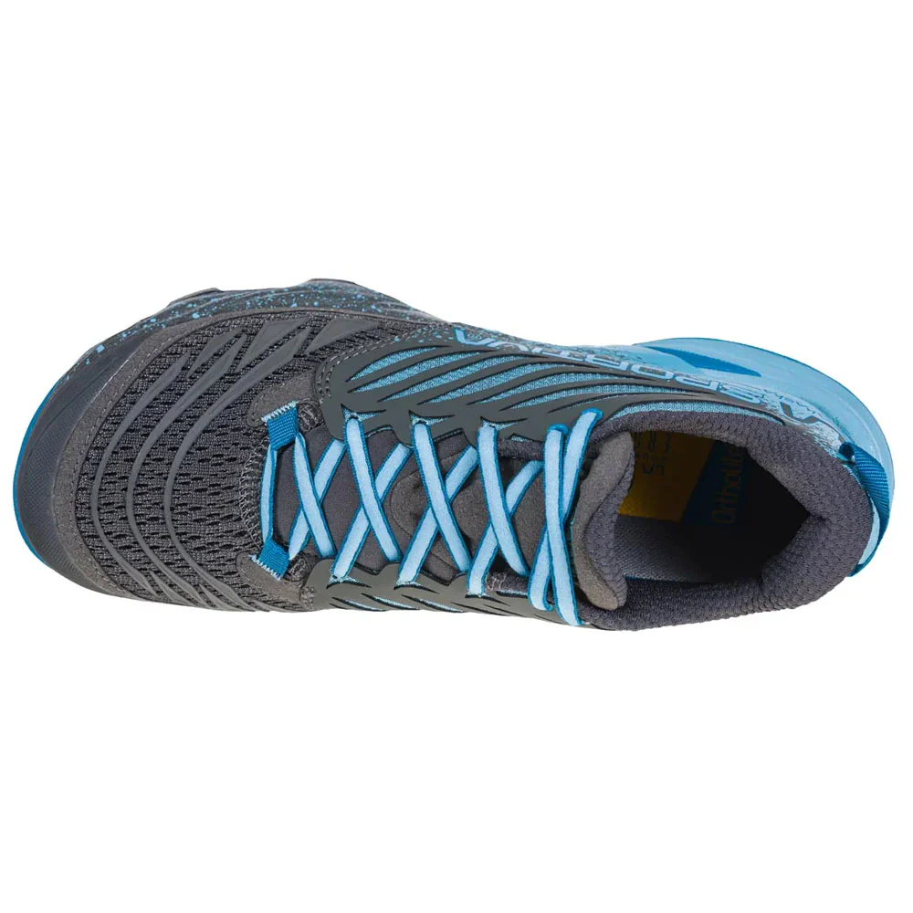 La Sportiva Akasha Womens Trail Running Shoe - Carbon/Pacific - Clearance - Image 4