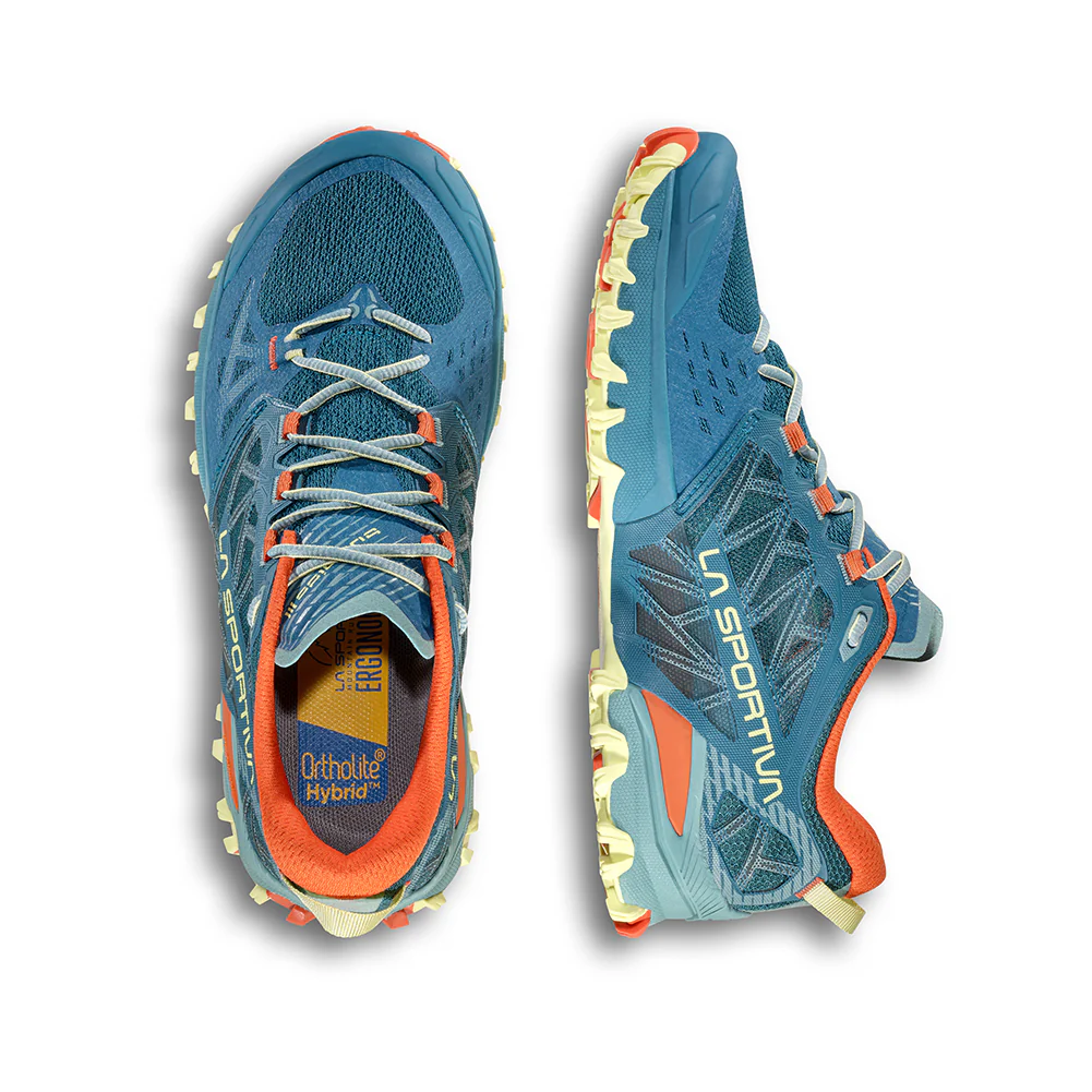 La Sportiva Bushido III Womens Trail Running Shoe - Everglade/Zest - Image 4
