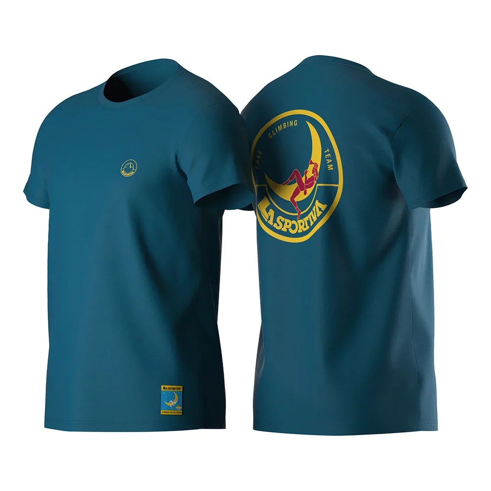 La Sportiva Climbing on the Moon Mens T-Shirt - Image 5