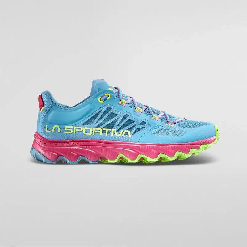 La Sportiva Helios III Womens Trail Running Shoe - Topaz/Red Plum - Image 3