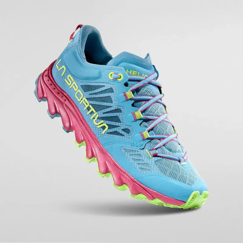 La Sportiva Helios III Womens Trail Running Shoe - Topaz/Red Plum - Image 4