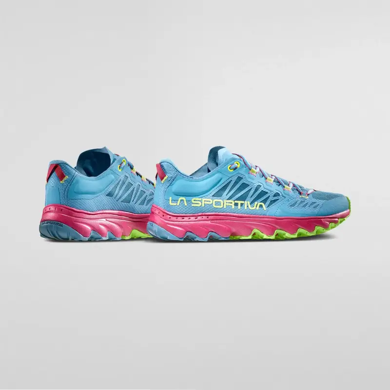 La Sportiva Helios III Womens Trail Running Shoe - Topaz/Red Plum - Image 6