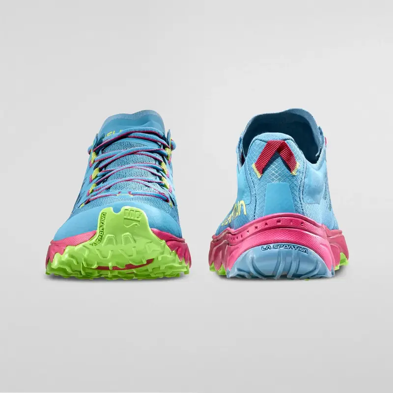 La Sportiva Helios III Womens Trail Running Shoe - Topaz/Red Plum - Image 8