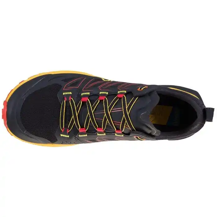 La Sportiva Jackal Mens Trail Running Shoe - Black/Yellow - Image 3