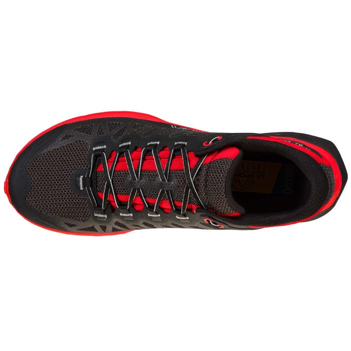 La Sportiva Karacal Mens Trail Running Shoe - Black/Goji - Image 3
