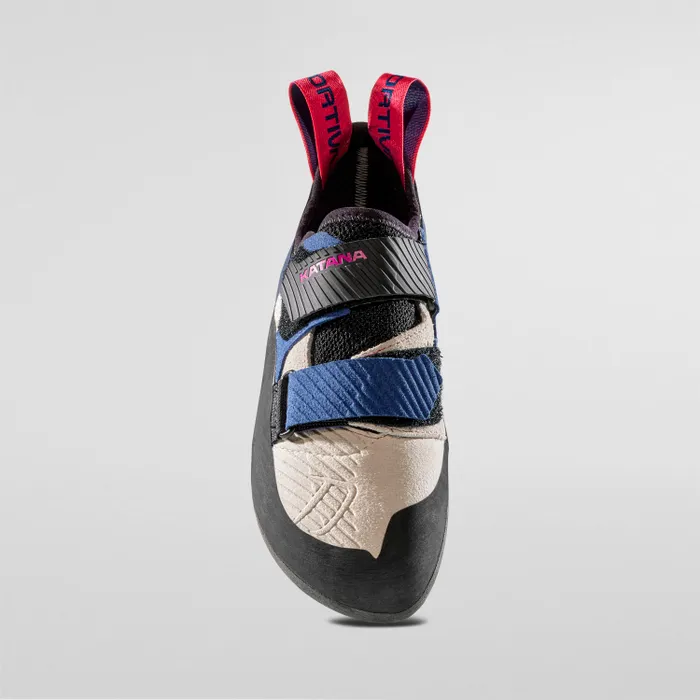 La Sportiva Katana Womens Climbing Shoe - White/Storm Blue - Image 3