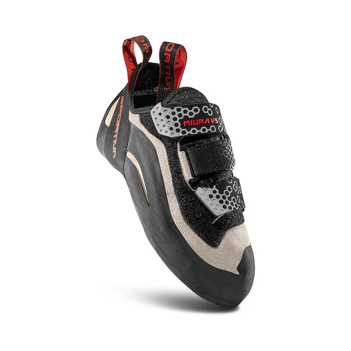 La Sportiva Miura VS Womens Climbing Shoe - White/Cherry Tomato - Image 4