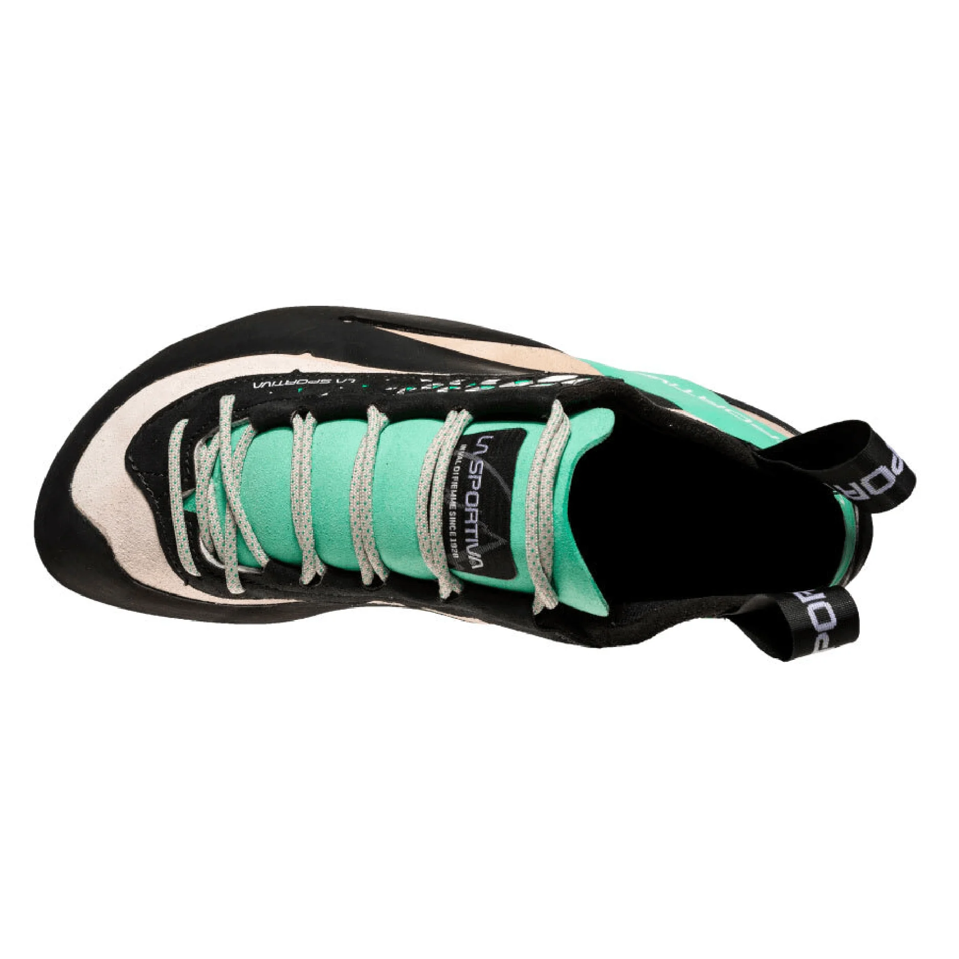 La Sportiva Miura Womens Climbing Shoe - White/Jade Green - Image 3
