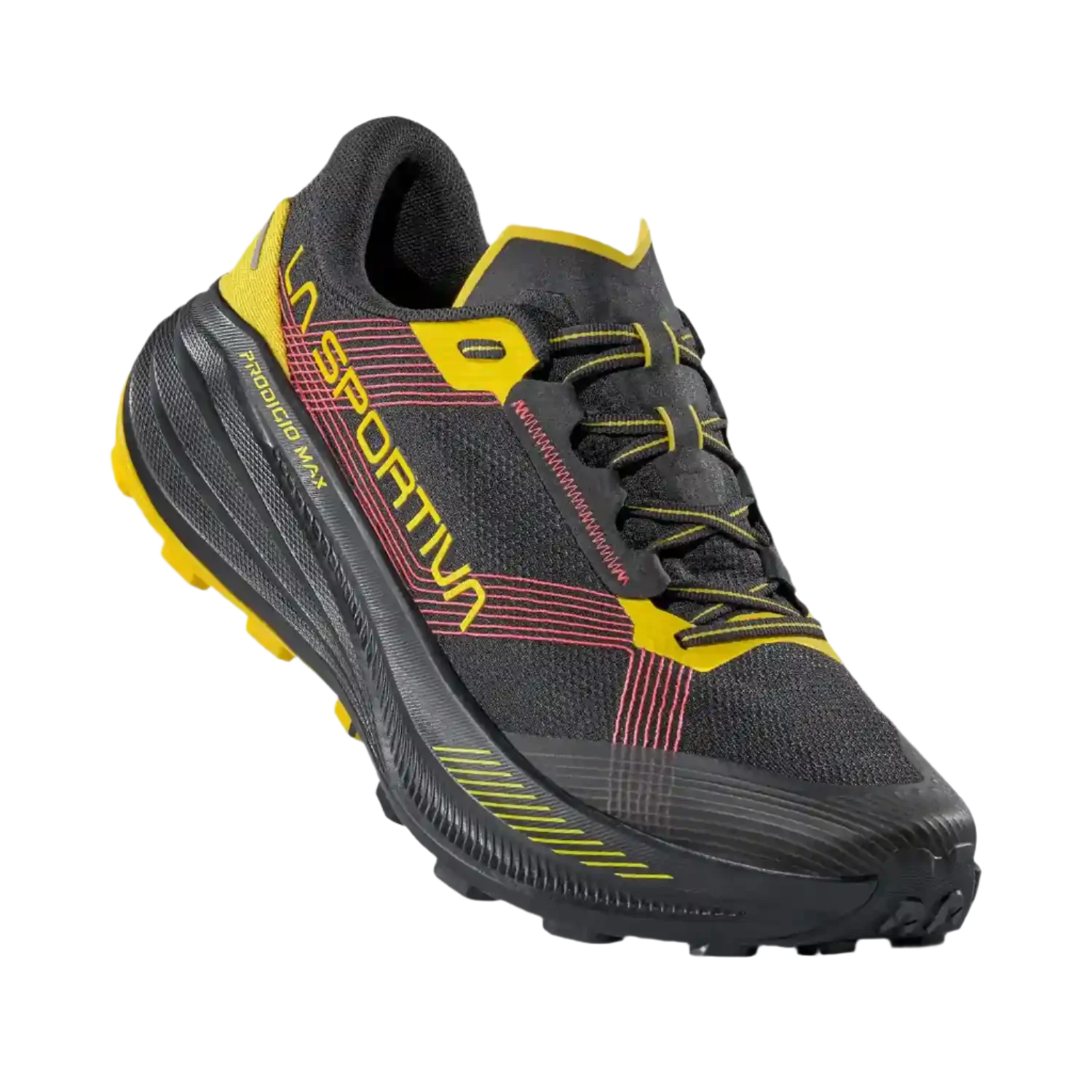 La Sportiva Prodigio Max Mens Trail Running Shoe - Black/Yellow - Image 11