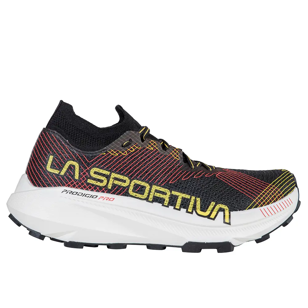 La Sportiva Prodigio Pro Mens Trail Running Shoe - Black/Yellow - Image 2