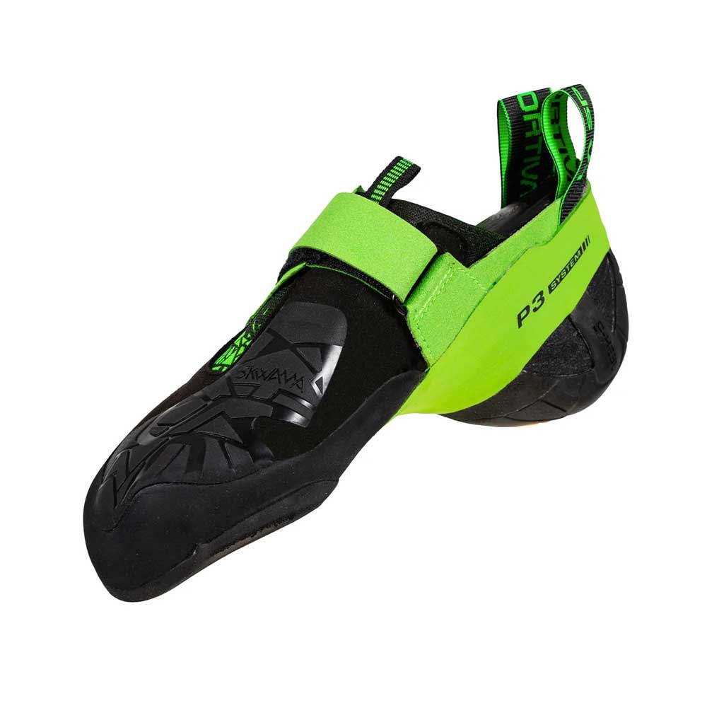 La Sportiva Skwama Mens Vegan Climbing Shoe - Black/Flash Green - Image 3