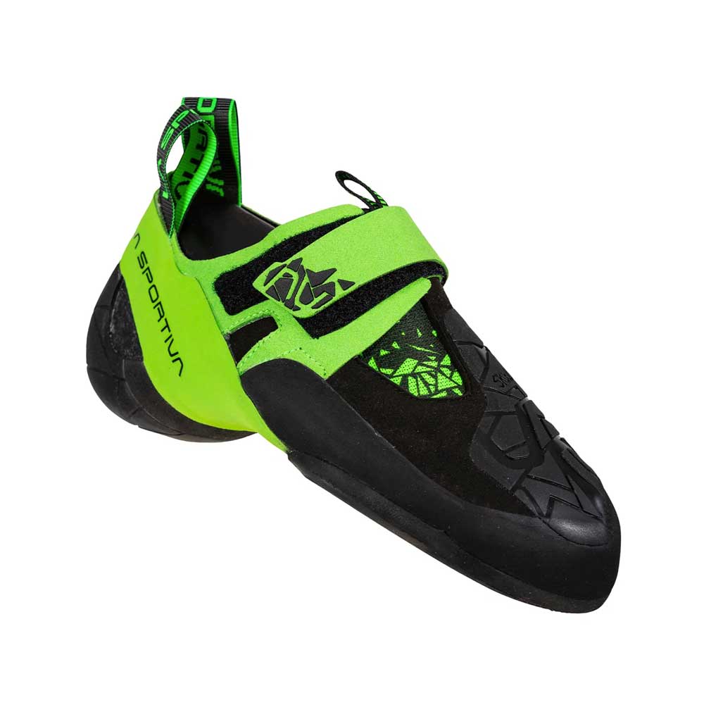 La Sportiva Skwama Mens Vegan Climbing Shoe - Black/Flash Green - Image 4