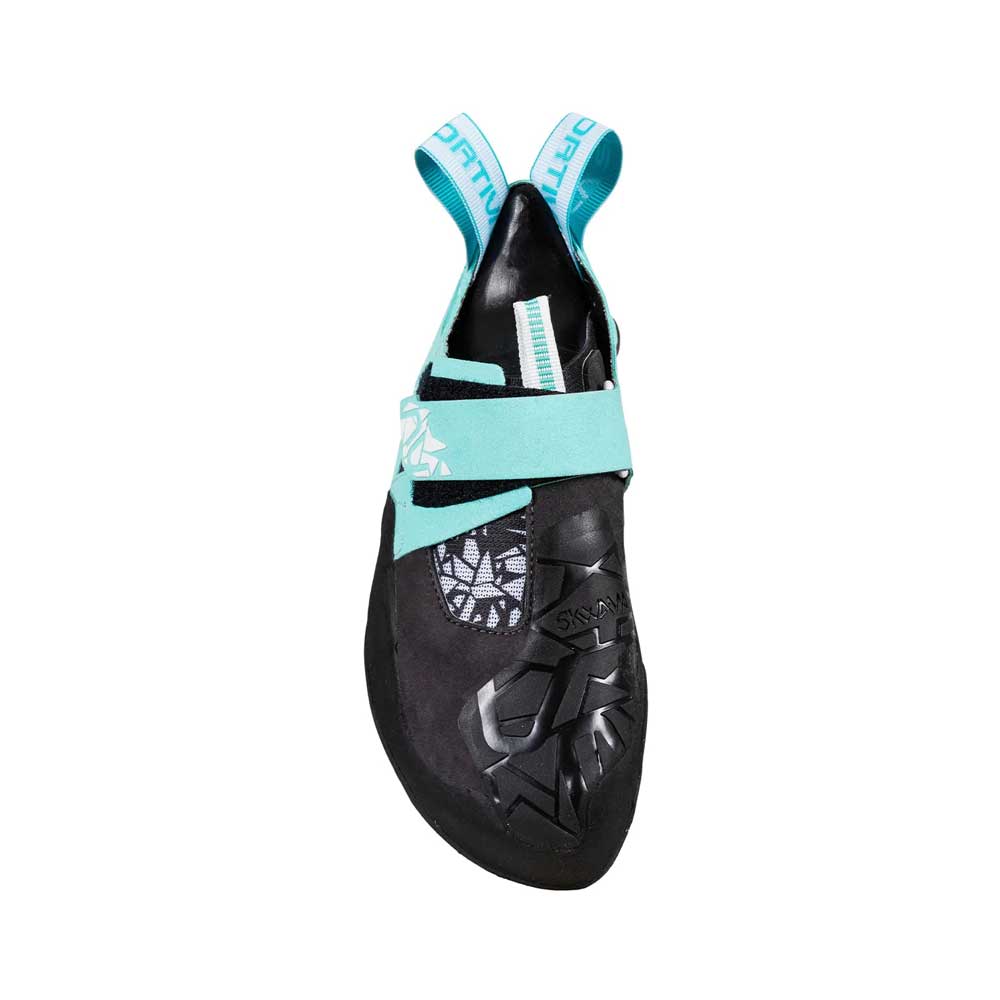 La Sportiva Skwama Womens Vegan Climbing Shoe - Carbon/Turquoise - Image 2