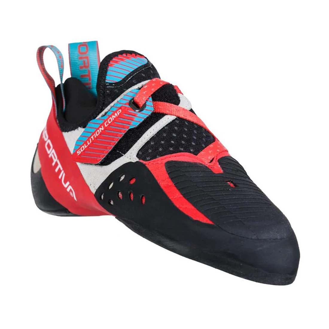 La Sportiva Solution Comp Womens Climbing Shoe - Hibiscus/Malibu Blue - Image 3