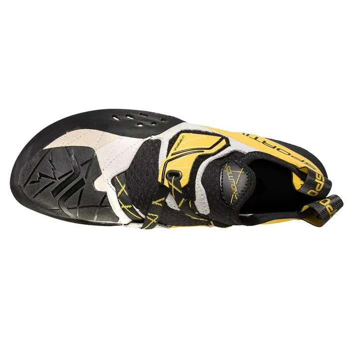La Sportiva Solution Mens Climbing Shoe - White/Yellow - Image 3