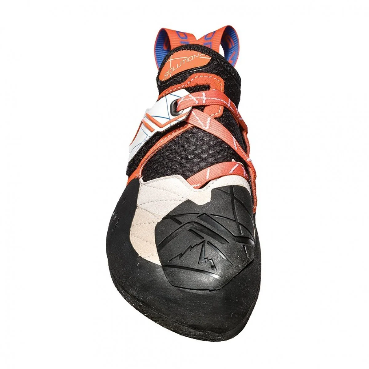 La Sportiva Solution Womens Climbing Shoe - White/Lily Orange - Image 3