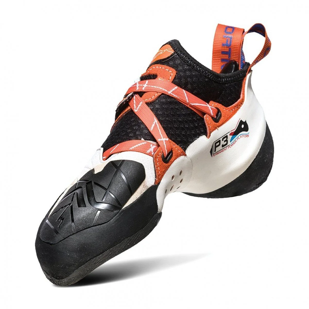 La Sportiva Solution Womens Climbing Shoe - White/Lily Orange - Image 6