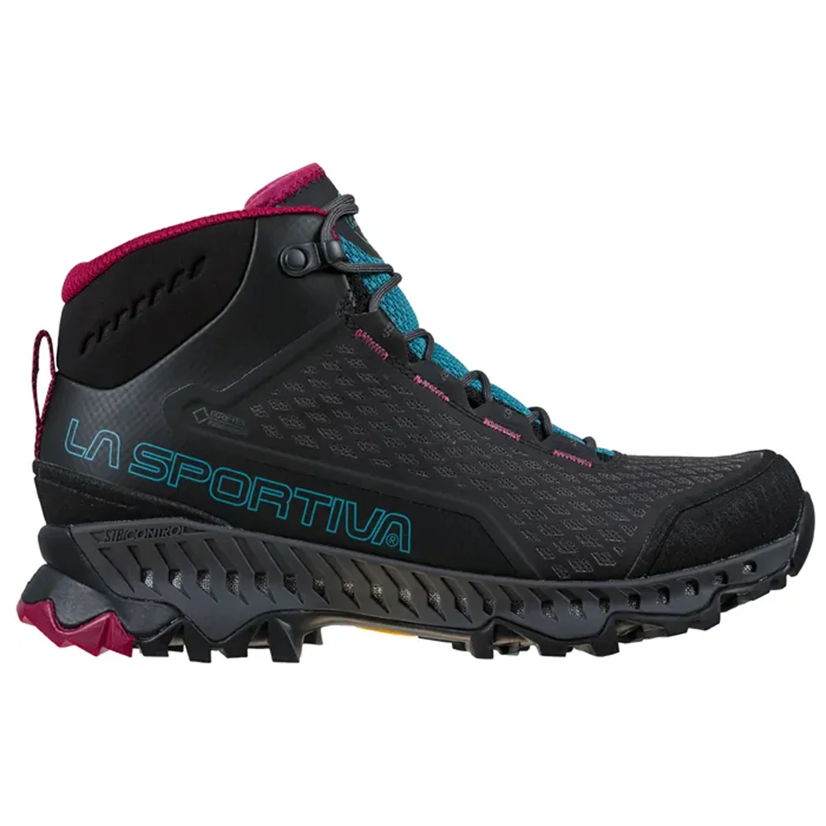 La Sportiva Stream GTX Womens Hiking Boot - Black/Topaz - Image 6